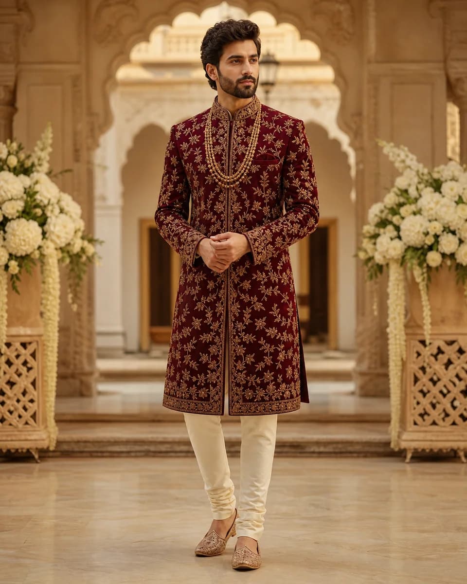 Ceremonial Threadwork Sherwani