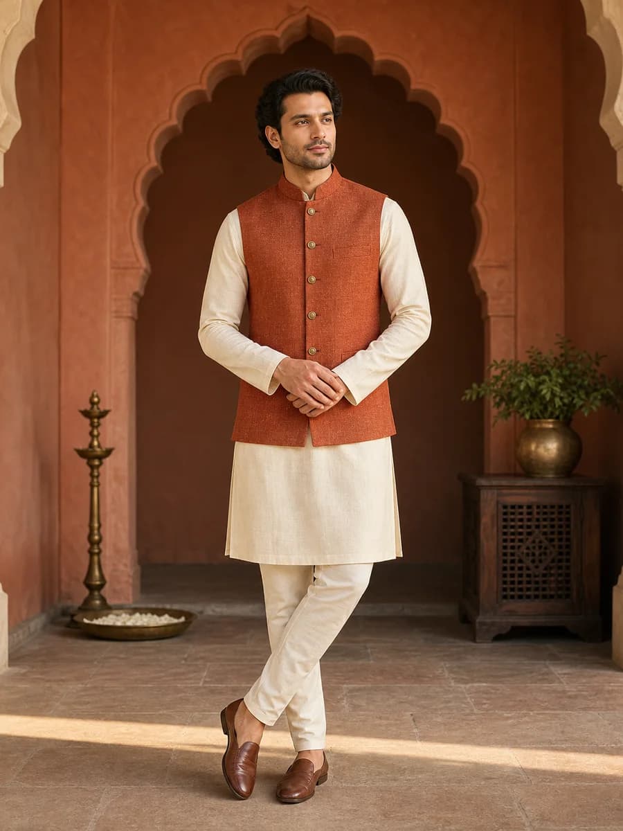 Rust Heritage Waistcoat Set