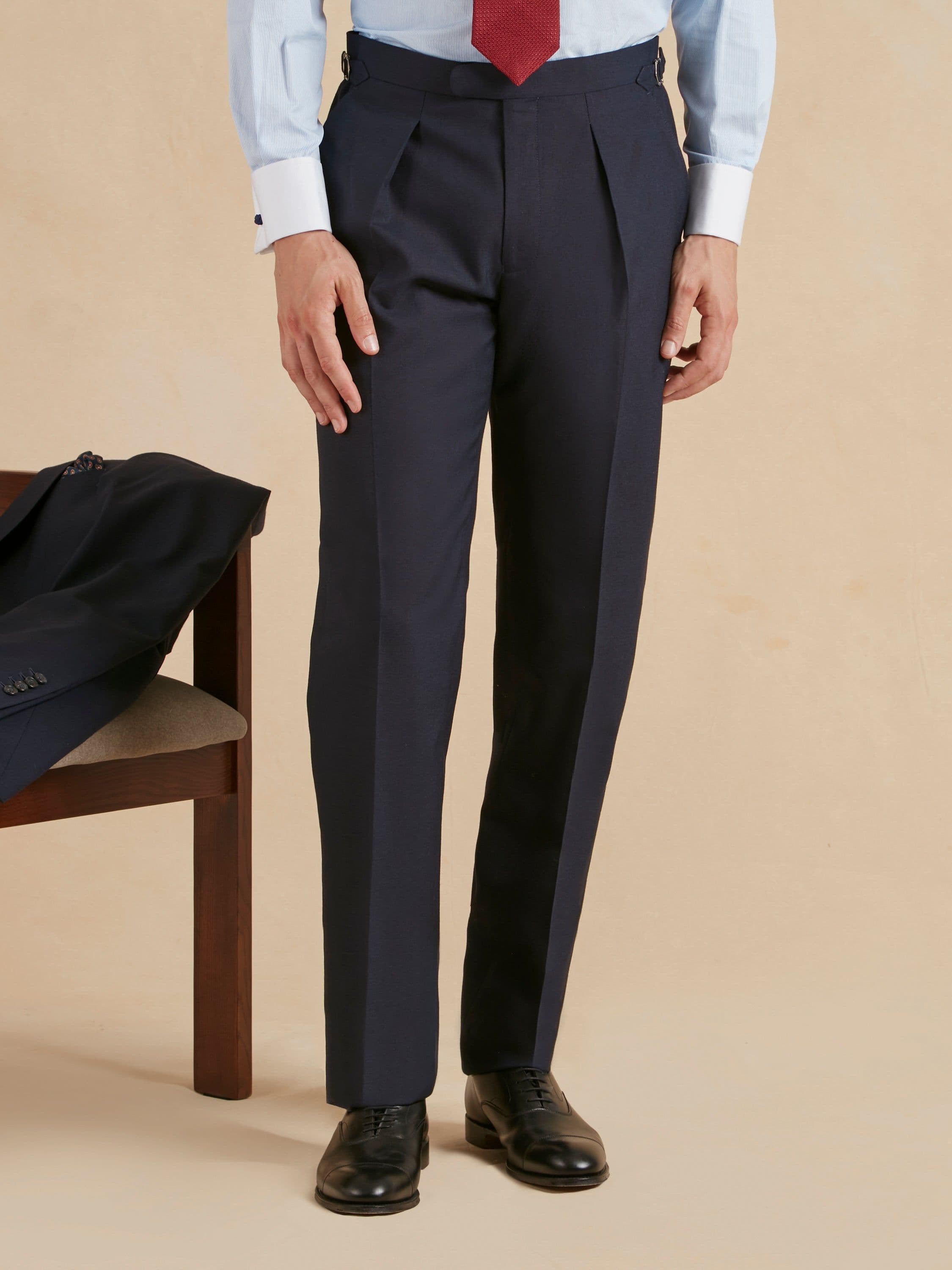 Pleated Tuxedo Trousers